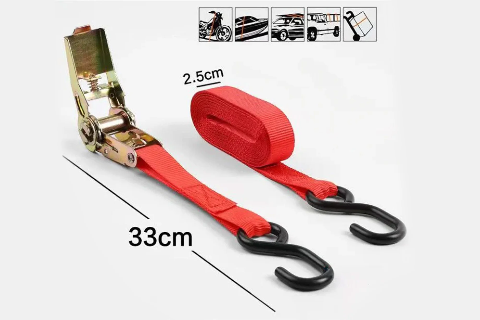 Cyrusher Ratchet Strap (15 FT x 1 IN, 4 Pack) - Image 4